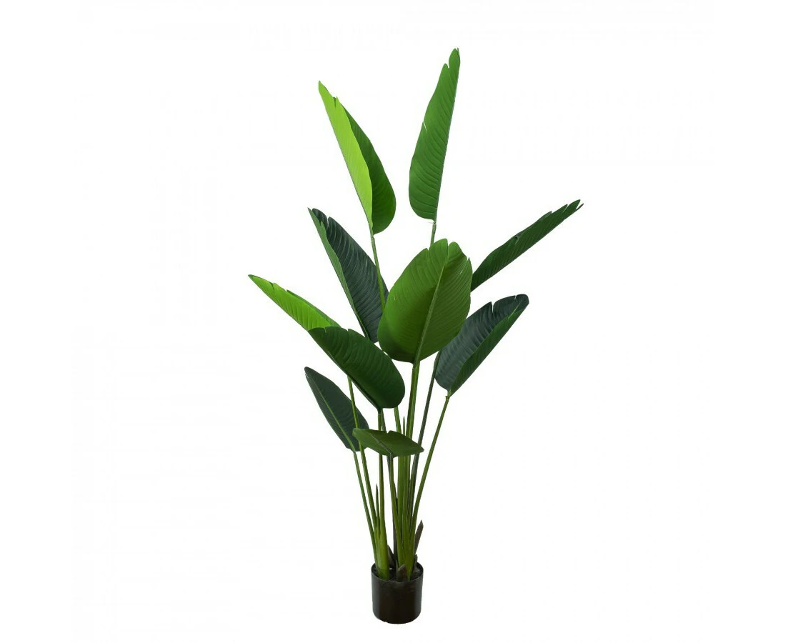 150cm Potted Faux Traveller Palm Leaves Artificial Flower Plant D cor