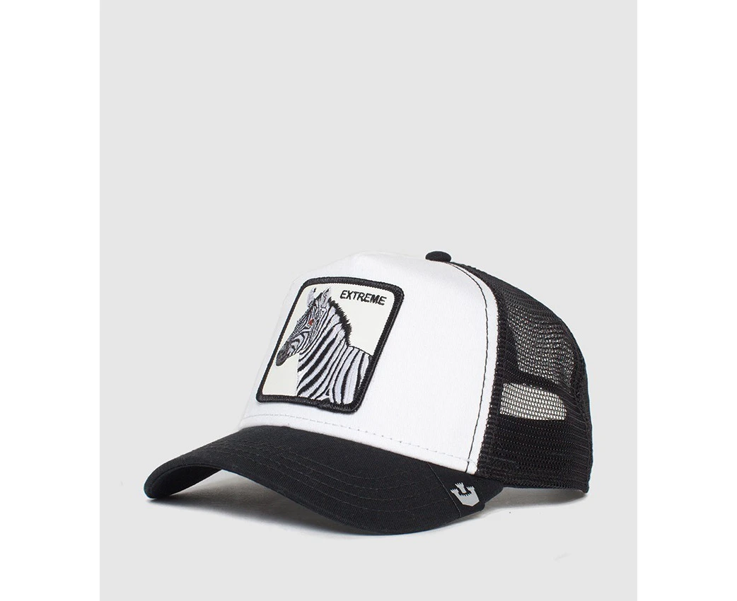 Goorin Brothers Animal Farm Extreme Zebra Snapback Cap Hat in Ebony