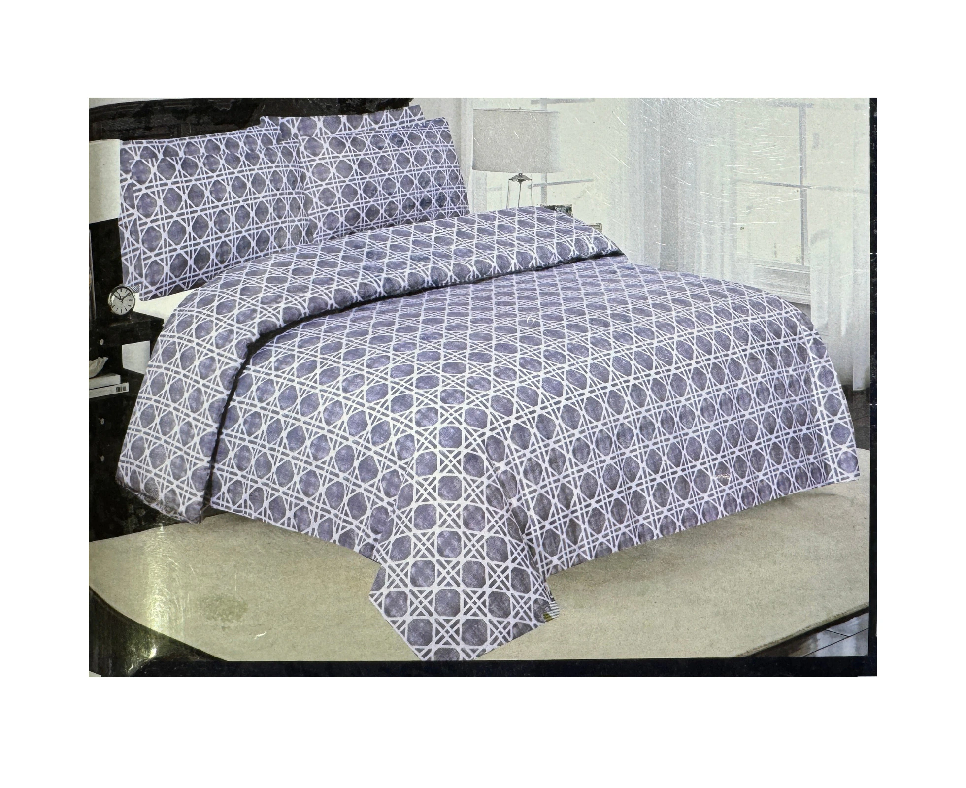 Queen Luxury 100% Cotton Flannelette Quilt Cover & 2 Pillow Case Combo Duvet Set