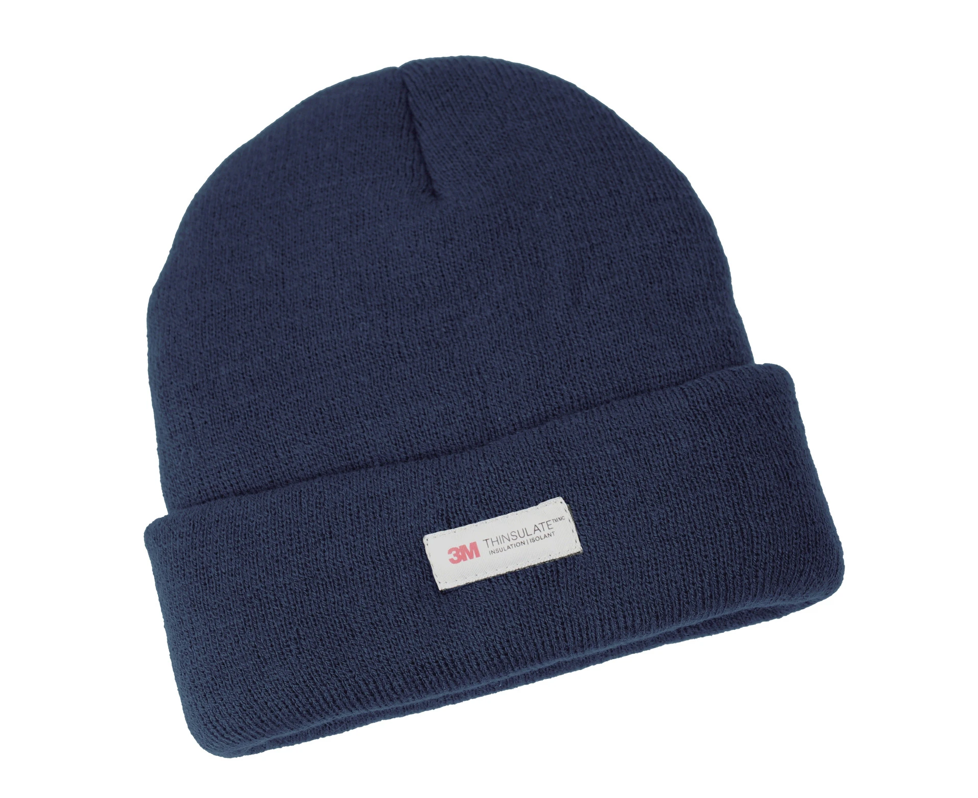 3M Thinsulate Pull On Beanie Hat Ski Knit Thermal Insulated in Navy Blue