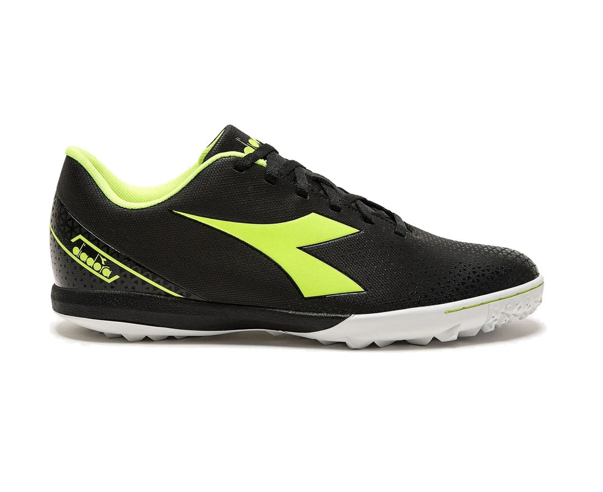 Diadora Pichichi 6 Turf Soccer Futsal Boots Shoes Indoor Football - Black/Fluro Yellow