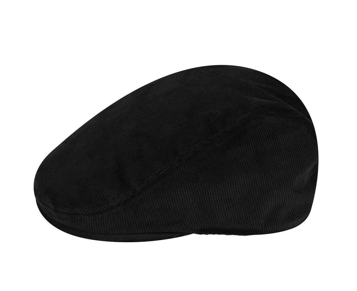 Kangol Cord Ivy Cap Hat Golf Flat Newsboy Gatsby Driving Beret - Black