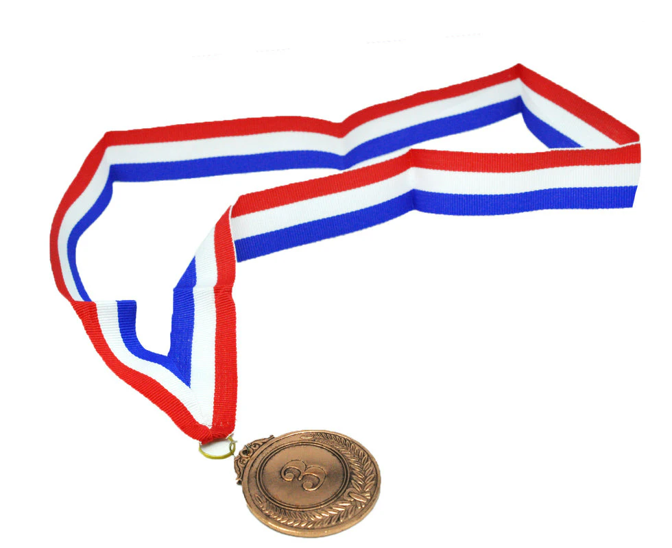 3rd METAL BRONZE WINNER MEDALS Sports Day School 46cm Ribbon