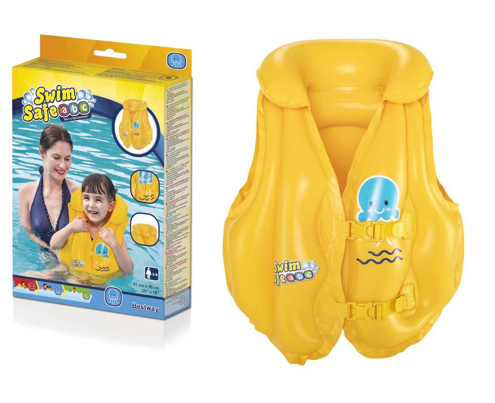 Inflatable Vest For Learning to Swim Buoyancy Float Swim Pool 51 cm x 46 cm