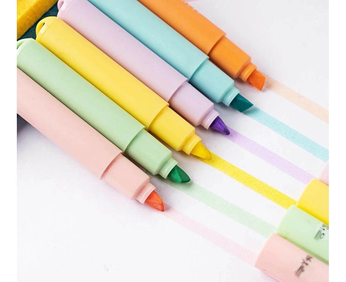 6pcs Cute Mini Pastel Highlighters