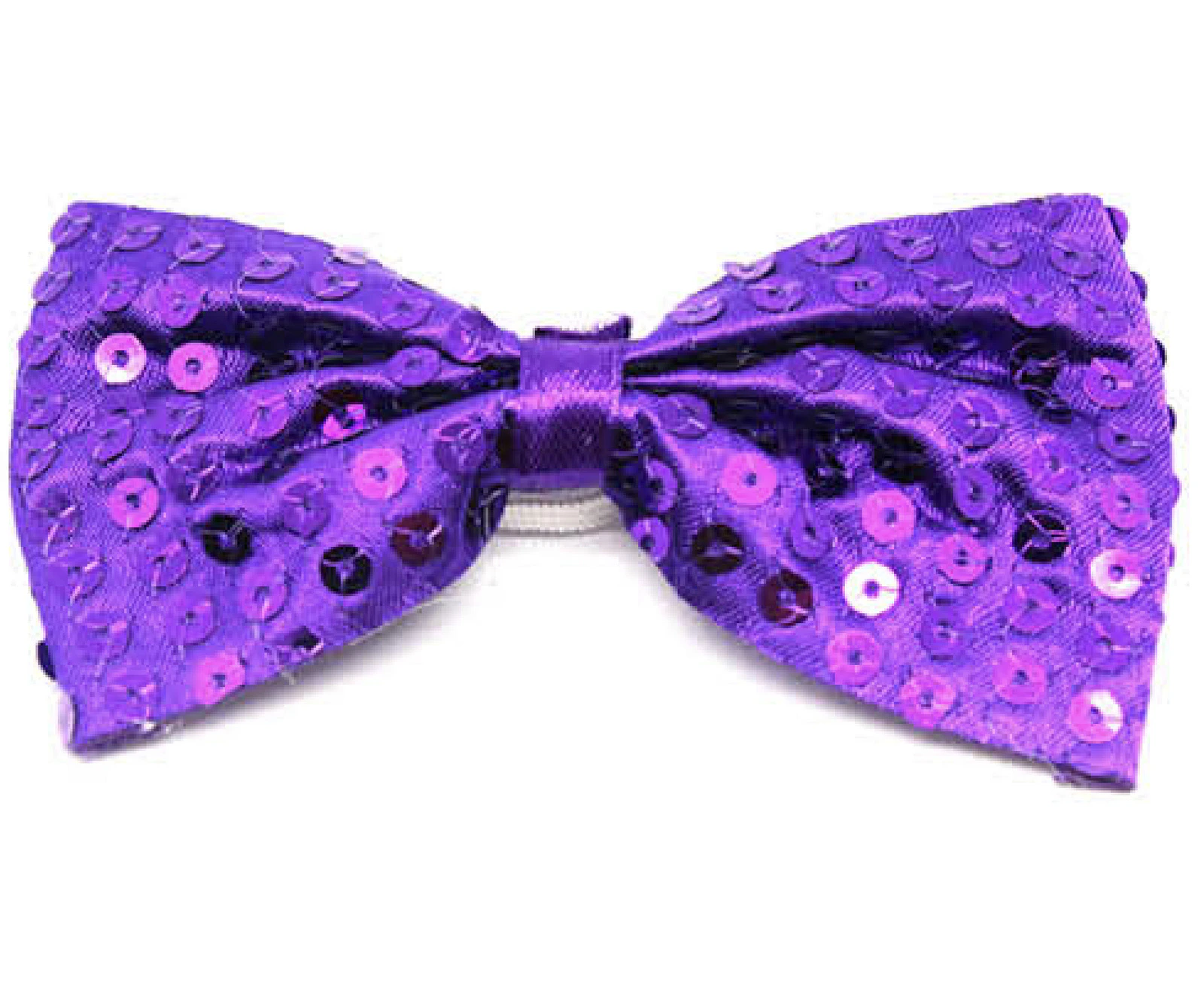 GLITTER SEQUIN BOW TIE Costume Fancy Dress Dance Fancy Shiny Party Bowtie - Purple