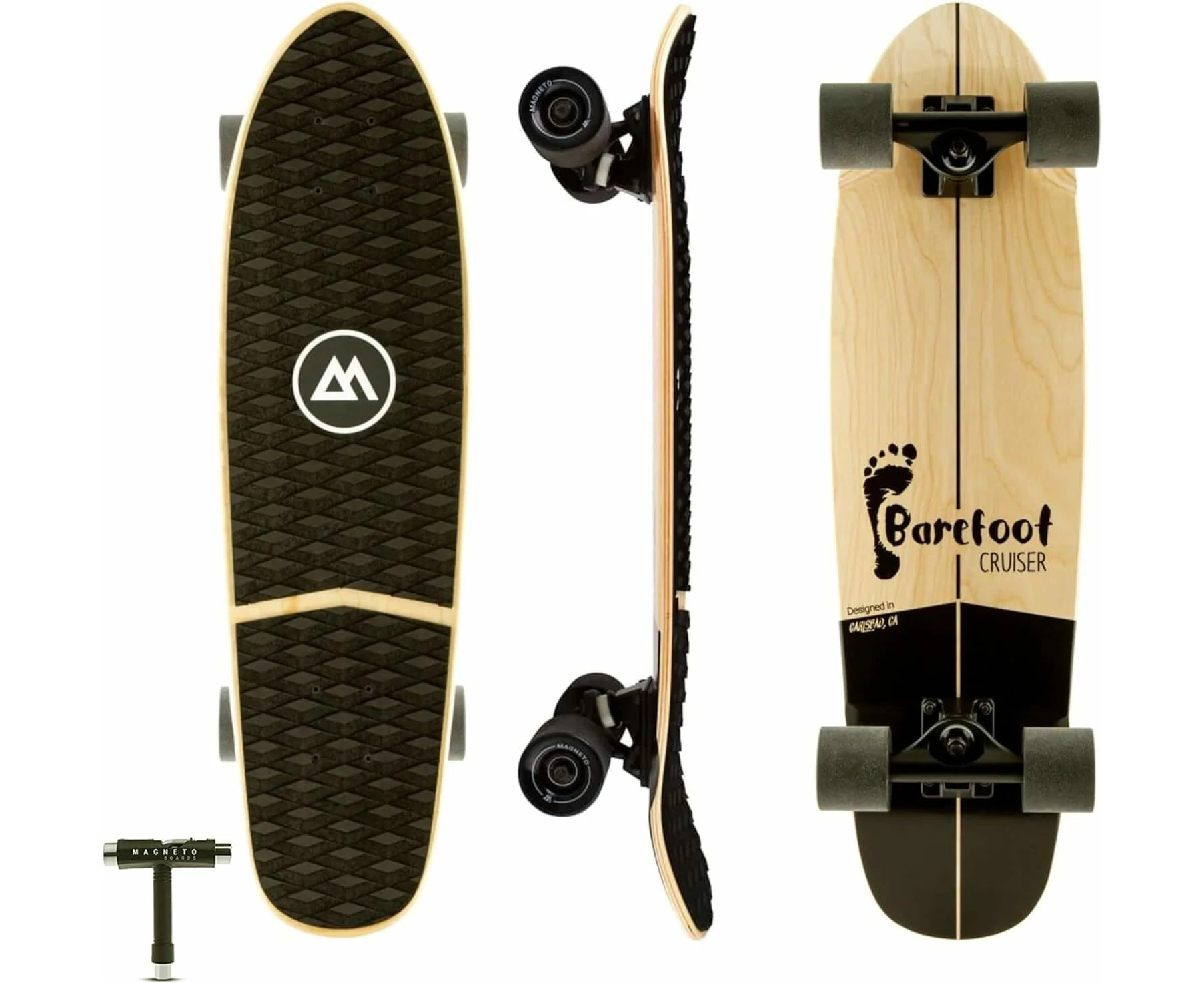 Magneto Barefoot Mini Cruiser Skate Board