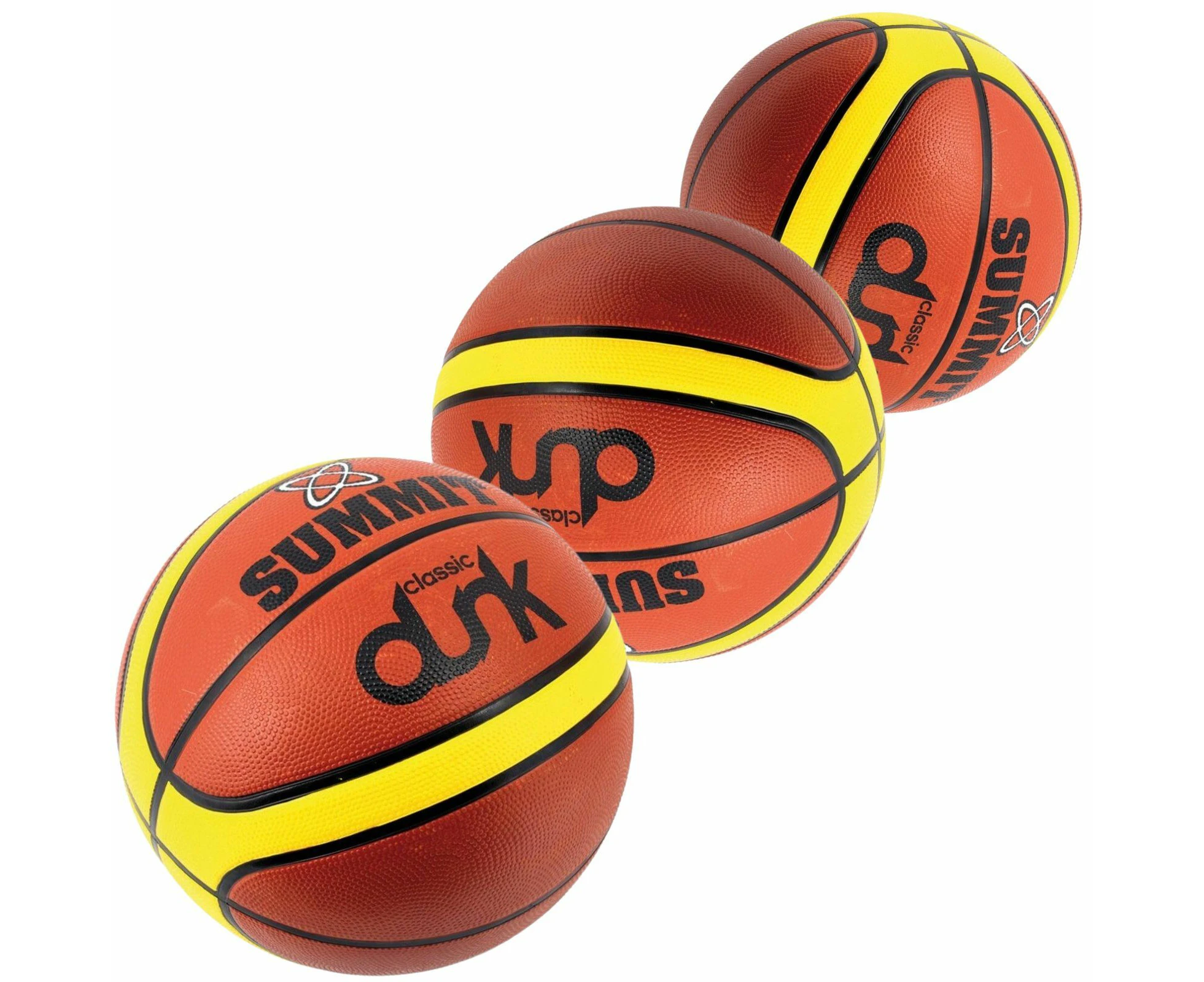 3x Summit Classic Dunk Basketball Indoor Outdoor Sport Game Rubber Ball Size 7