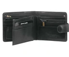 Pierre Cardin Mens Wallet Soft Rustic Leather RFID Blocking Protected - Black