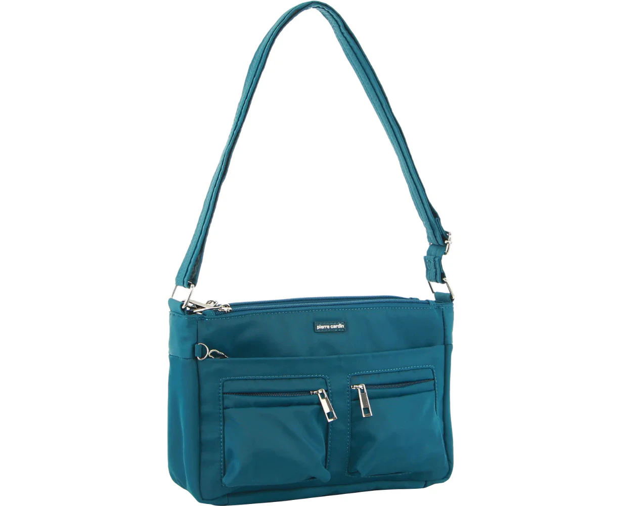 Pierre Cardin Anti-Theft Cross Body Bag RFID Blocking Slash Proof - Turquoise