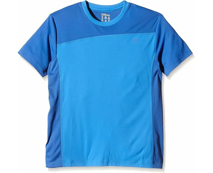 Wilson's Boys ProStaff Crew T-Shirt Top Tennis Competition Kids - Blue