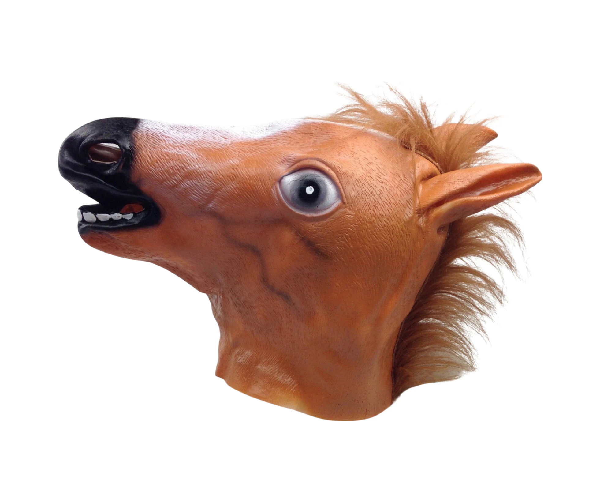 Horse Head Face Mask Halloween Latex Rubber Costume Party - One Size