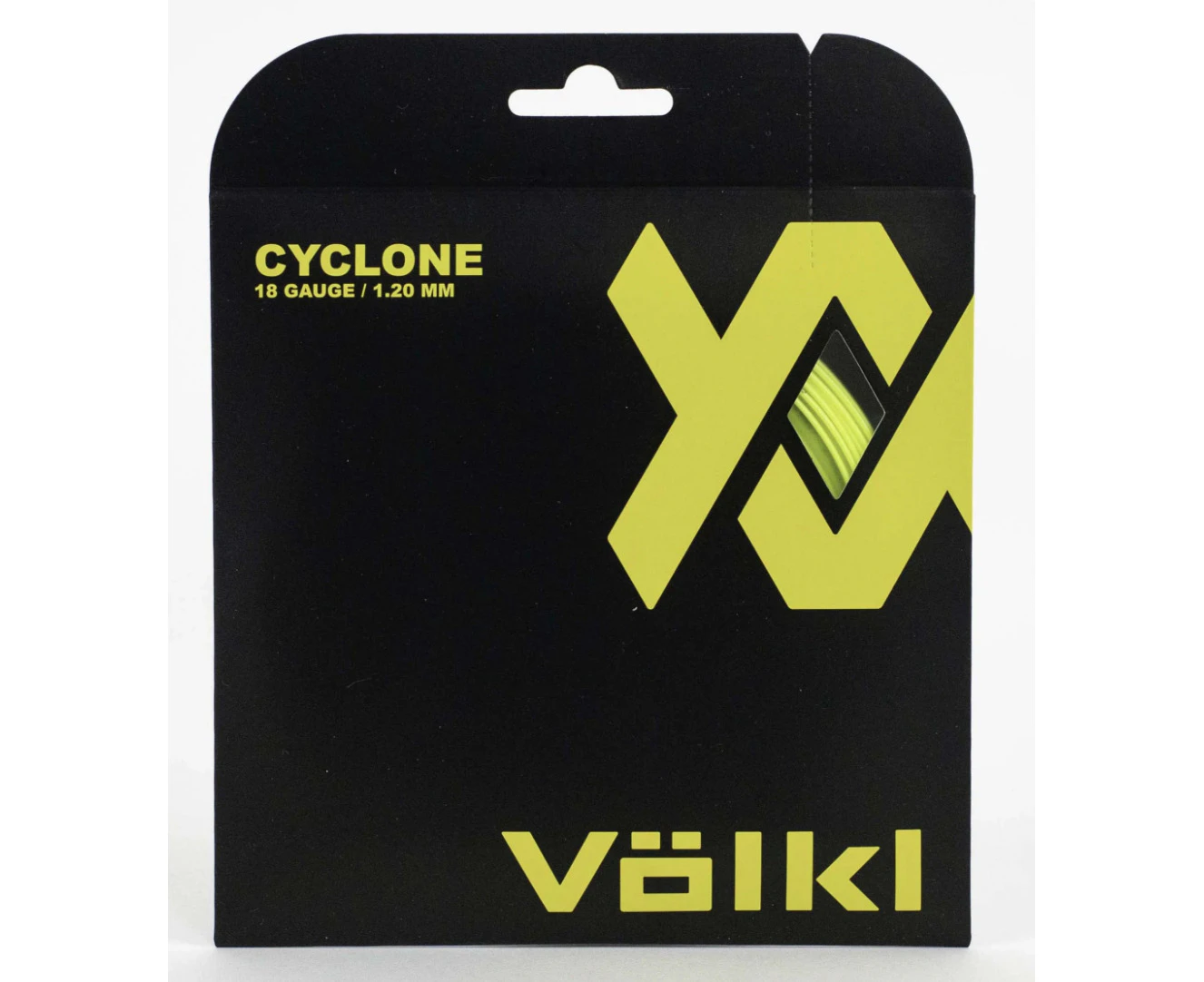 1 Pack Volkl Cyclone 18g/1.20mm Tennis Racquet Strings - Neon Yellow