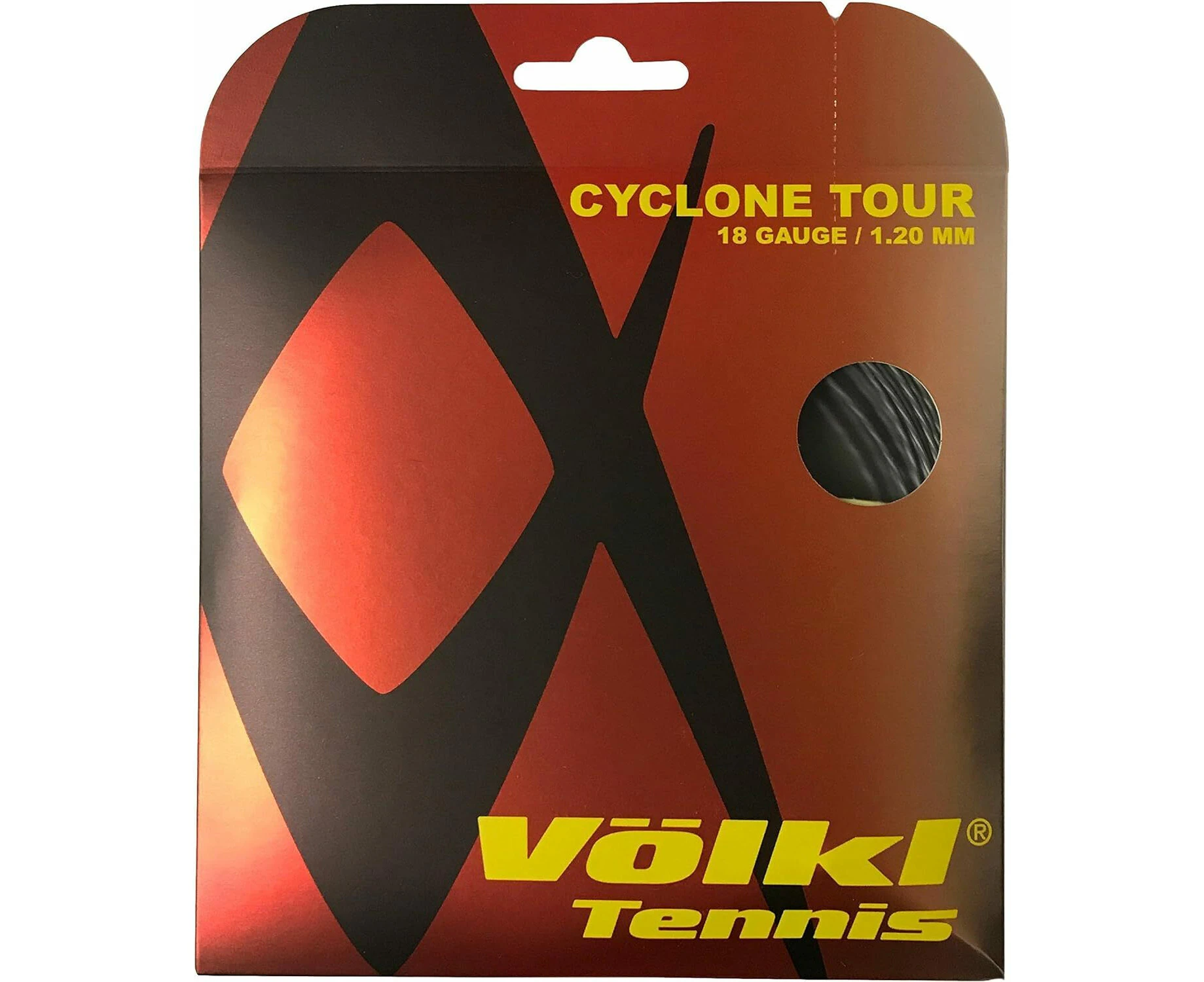 1 Pack Volkl Cyclone Tour 18g/1.20mm Tennis Racquet Strings - Anthracite