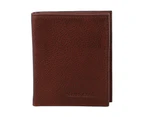 Pierre Cardin Mens Slim Bi-Fold Leather Wallet Rustic w/ RFID Protection in Brown