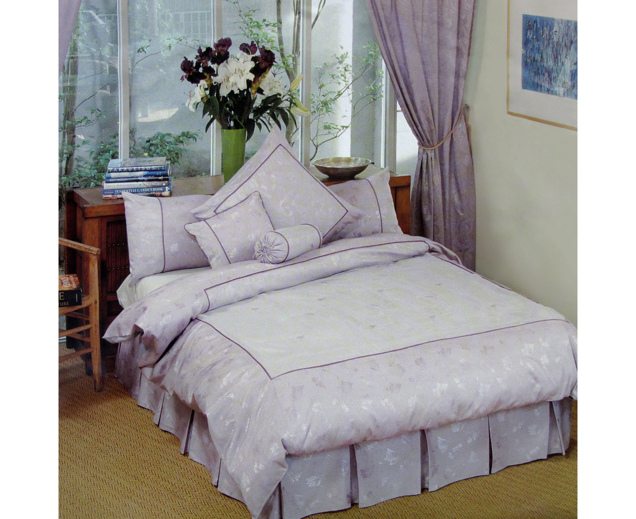 Phase 2 Sophia Lilac Voile Jacquard Quilt Cover Set