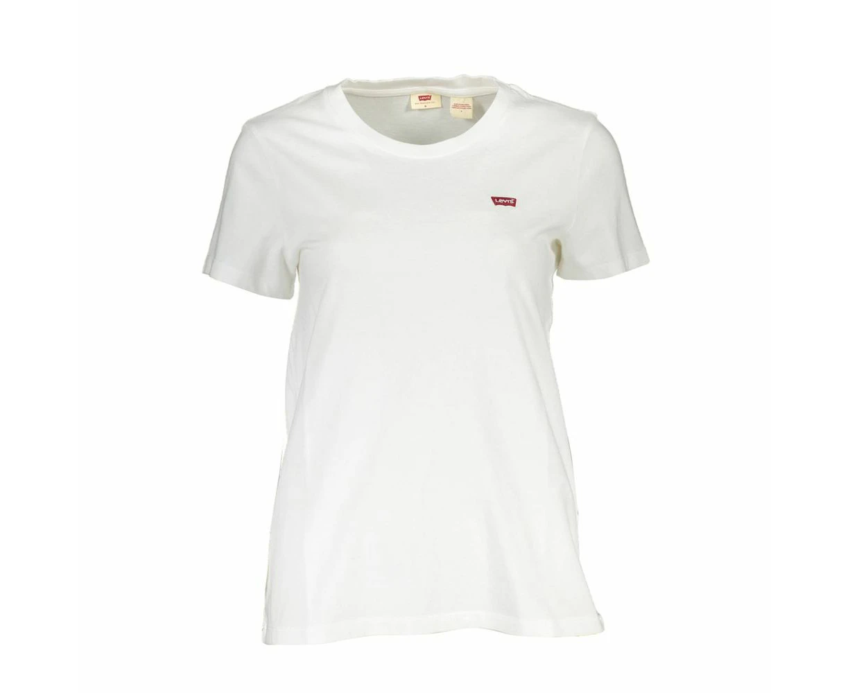 Levi's White Cotton Women Tee