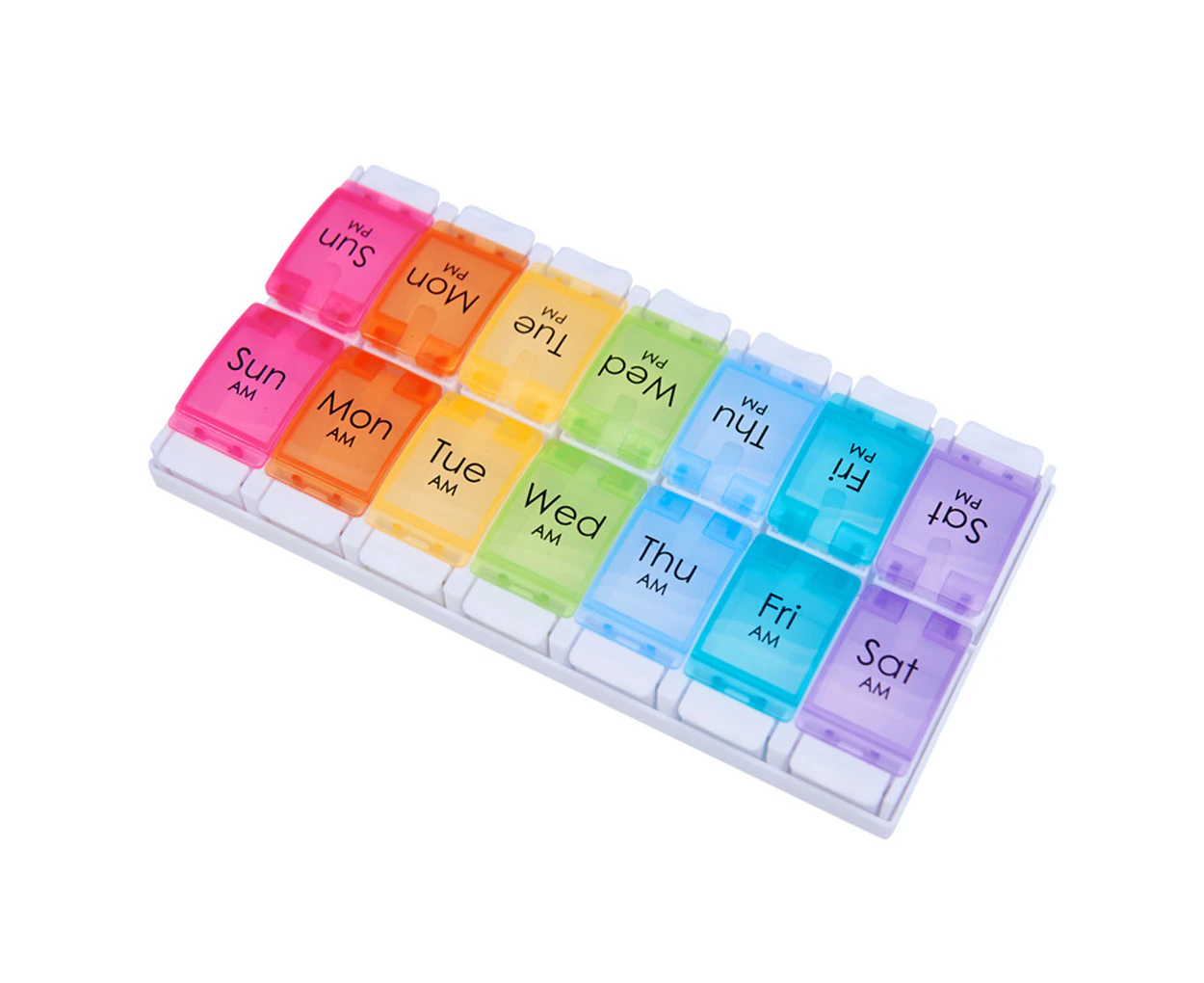 14 Day Pill Box Weekly Medication Organizer Container Medicine Holder AU