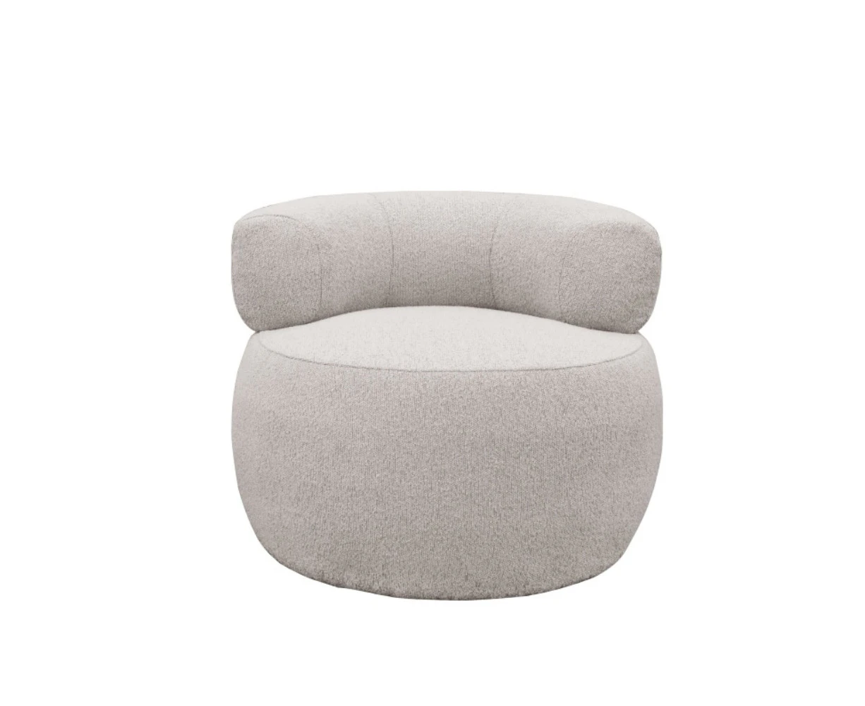 Raimon Furniture Gina Bourcle Fabric Swivel Occasional Accent Relaxing Lounge Chair - Fog