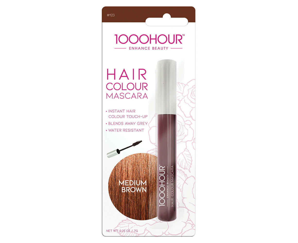 1000 Hour Hair Colour Mascara Medium Brown 7g