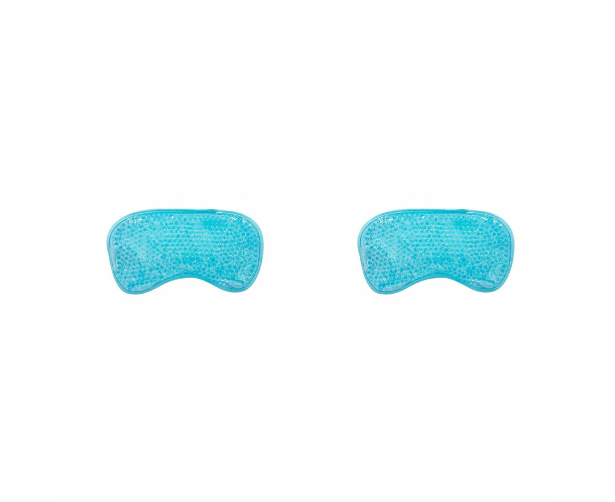 2PK Annabel Trends Spa Trends Gel Eye Mask Relief/Relax w/ Plush Backing Blue