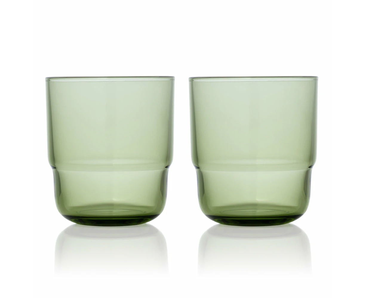 Noritake Piccadilly Set Of 2 Tumblers 300ml - Olive