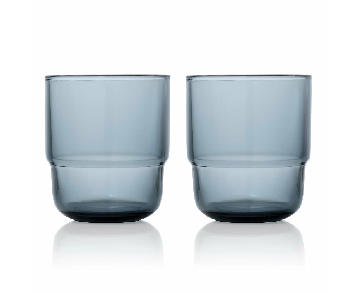 Noritake Piccadilly Set Of 2 Tumblers 300ml - Grey