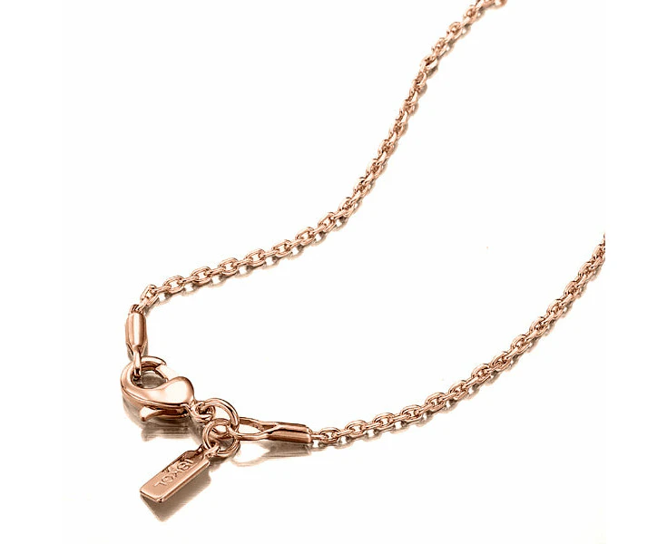 18ct Rose Gold Plated Anchor Chain Necklace - USA Made