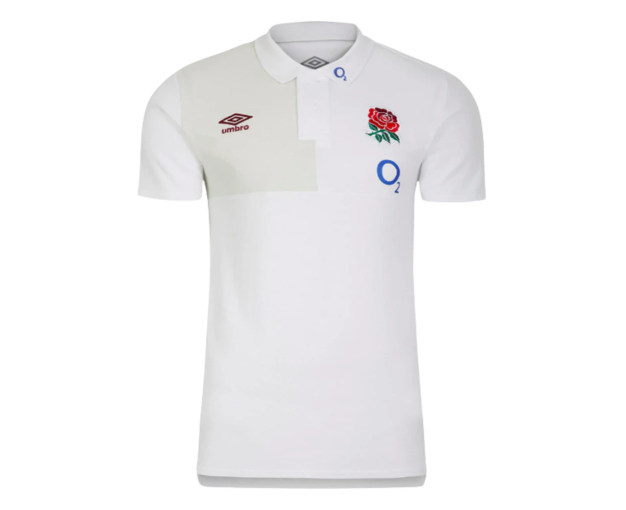 2023-2024 England Rugby CVC Polo (Brilliant White)