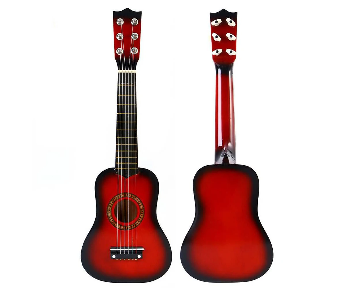 21 Inch Kids Guitar Acoustic 6 String Practice Music Instruments Children Music Toy Gift Red