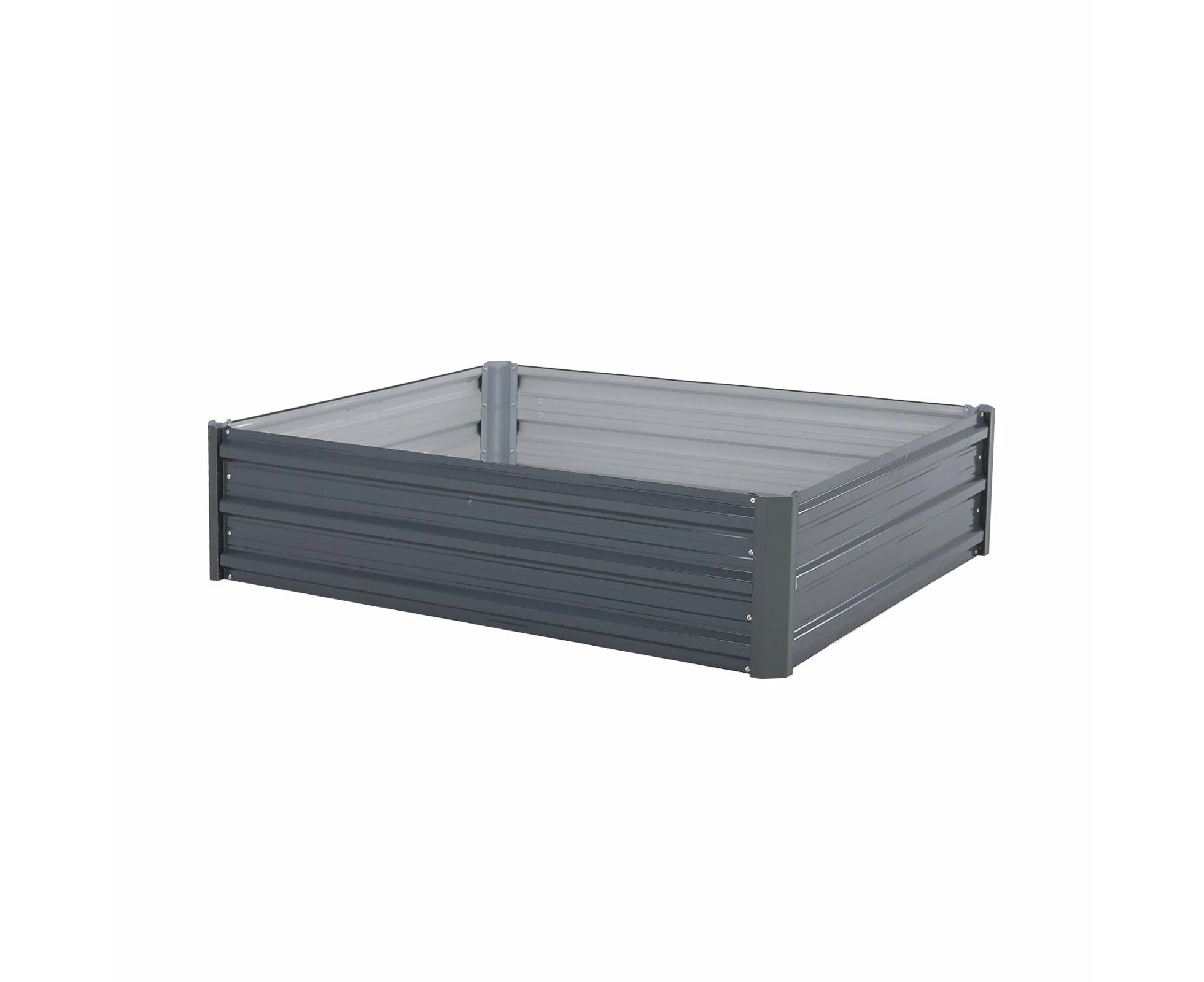 2x Home Ready Garden Bed Galvanised Steel Raised Grey Planter 120x90x30cm