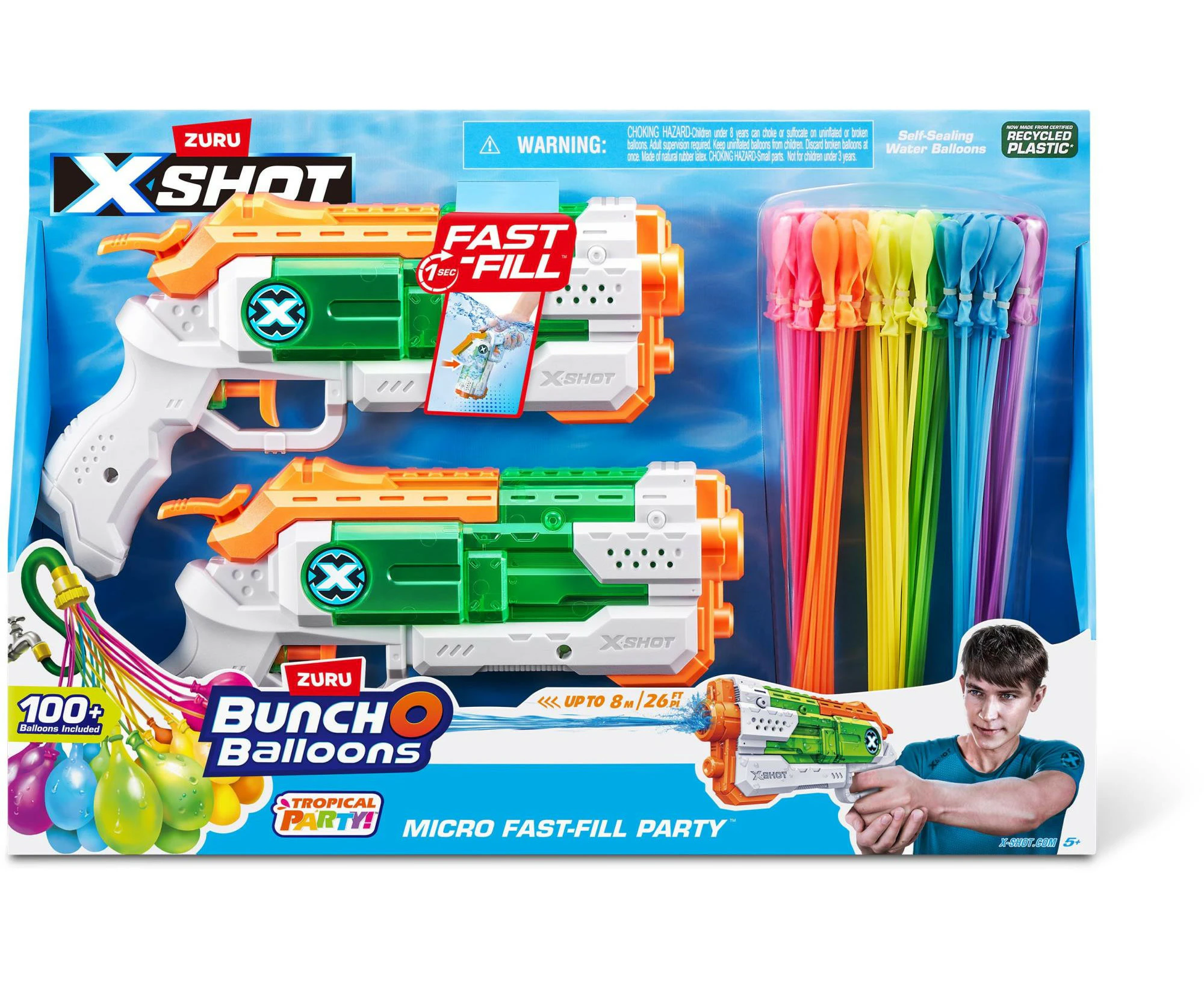 Zuru Xshot Fast Fill Micro 2 Pack With 3Pk Bunch O Balloons