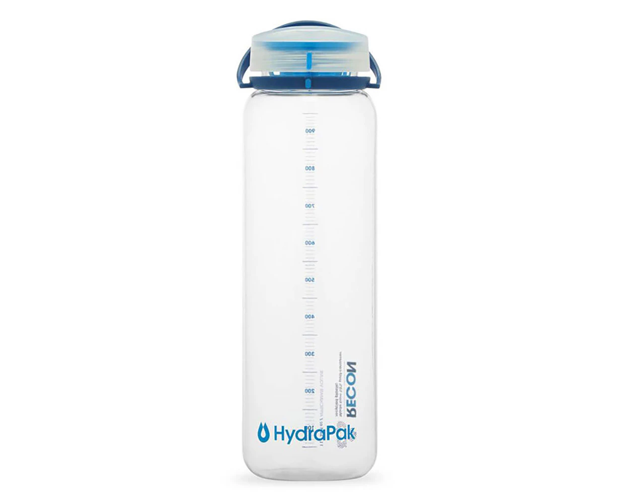 Hydrapak Recon 1L Water Bottle Drinking/Hydration Travel Camping/Hiking Blue