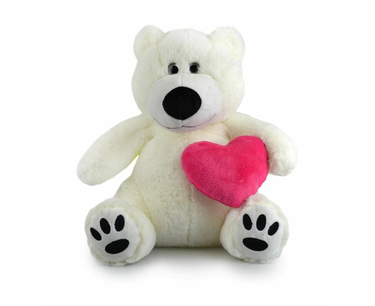 Korimco 28cm Bashful Valentines Bear Kids Soft Plush Stuffed Toy White 3y+