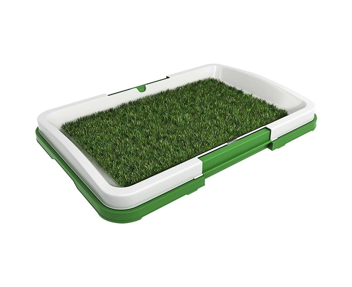 Indoor Portable Artifical Grass Lawn Dog Puppy Pet Toilet Training Tray Pad Pee Loo Potty Trainer Mat