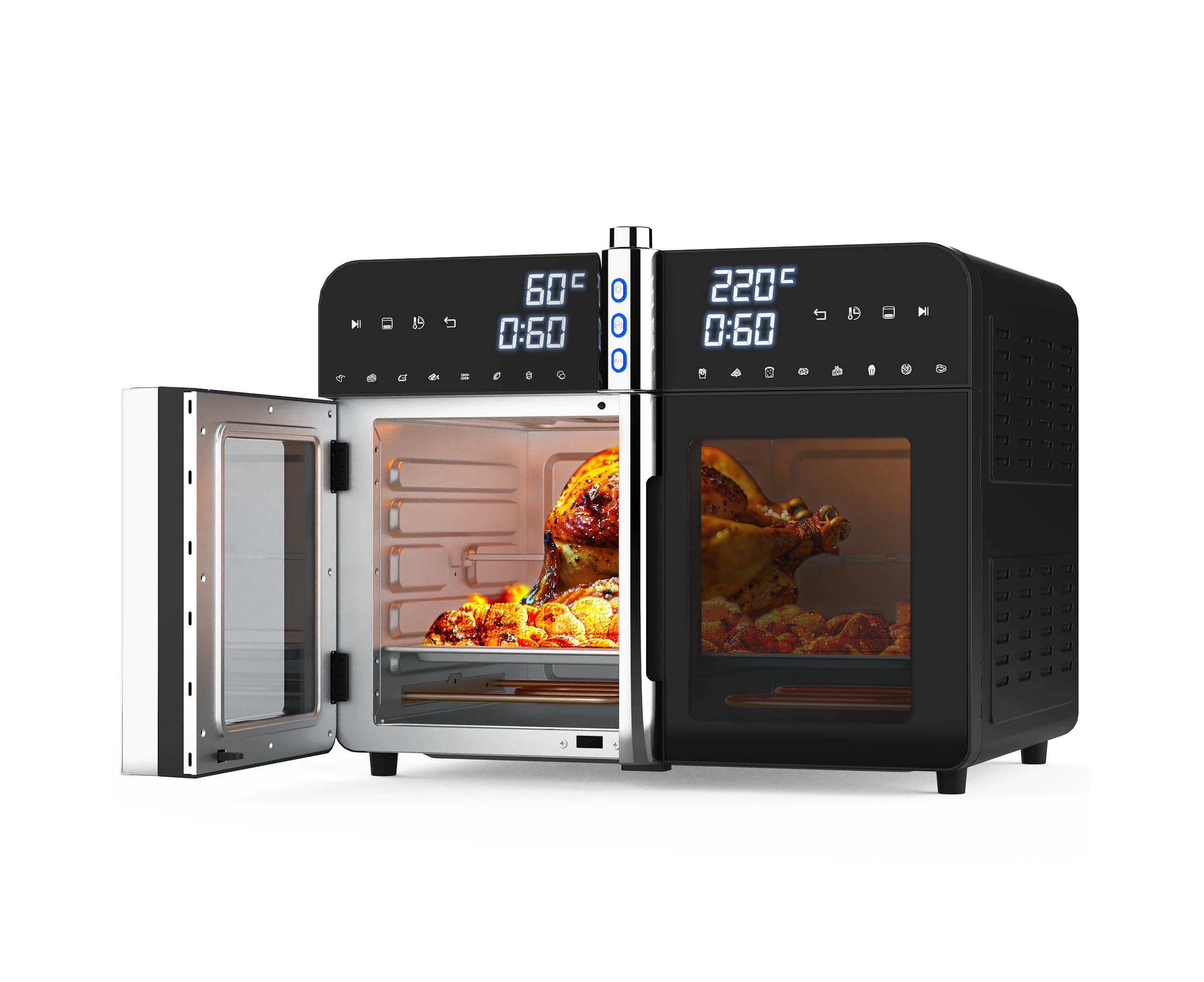 ADVWIN 40L Air Fryer Oven, 360° Toaster Rotary Convection Oven