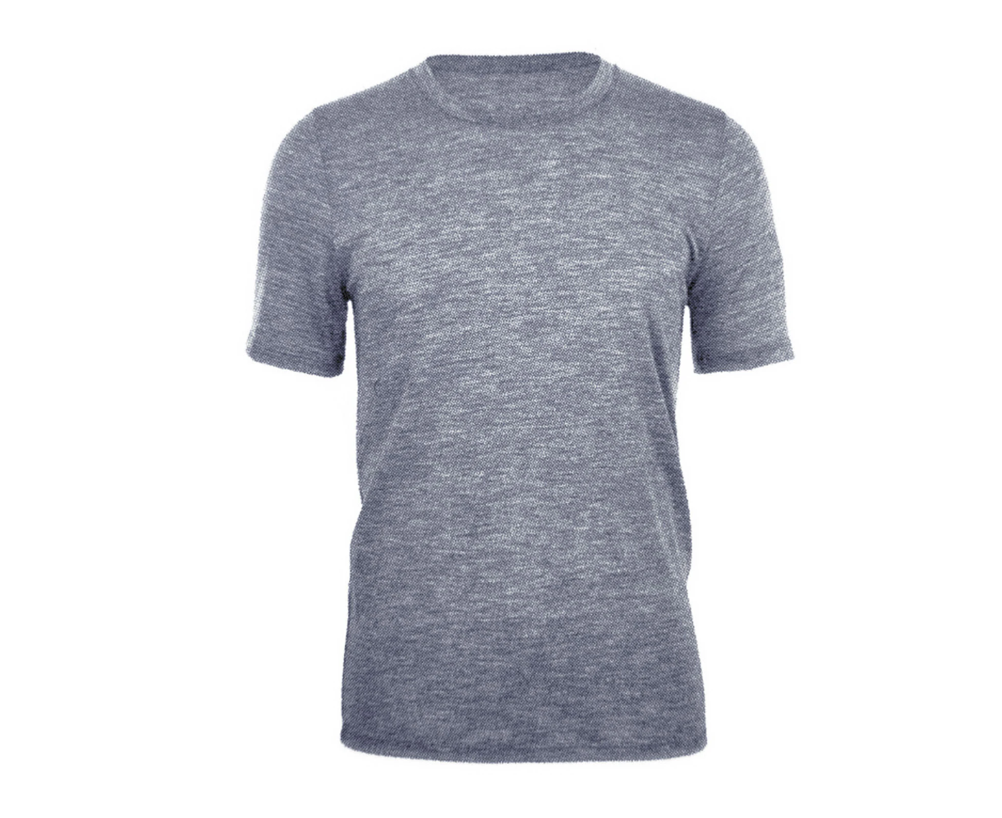 MERINO SKINS Mens Classic Crew Neck Tee Wool Thermal T-Shirt Short Sleeve - Soft Grey