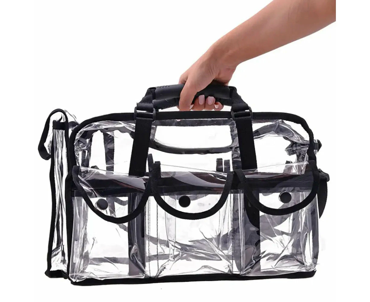 Vibe Geeks Men’s Women’s Large Transparent Makeup Organizer Bag Makeup Artists Travel Bag