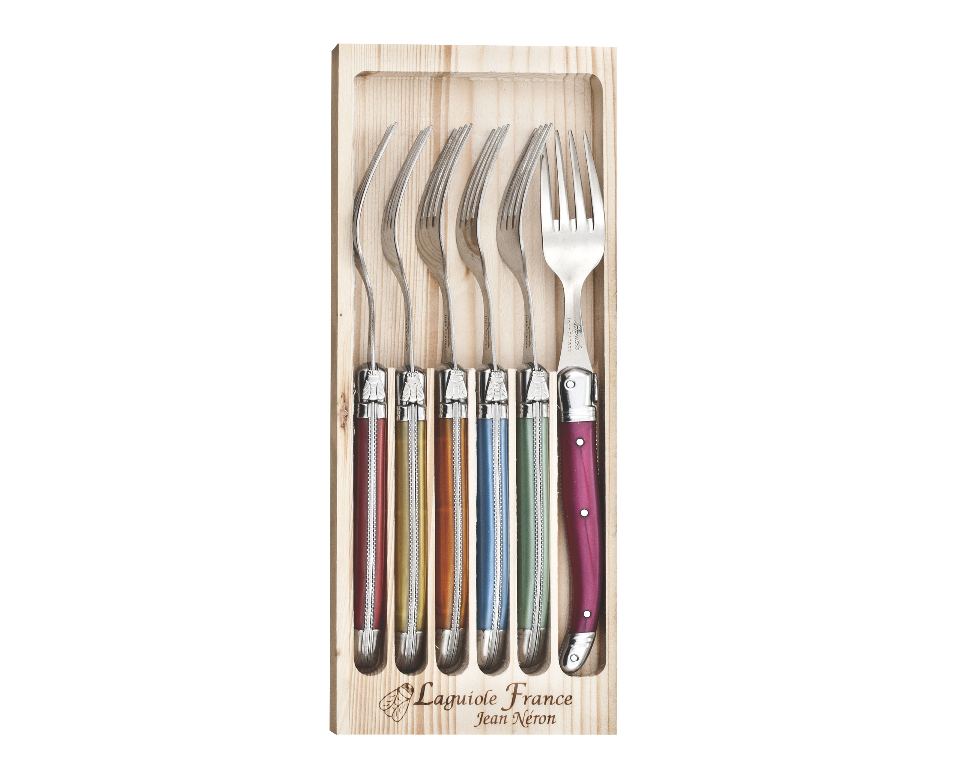 6pc Fork Set - Made in France - Mixed Colour