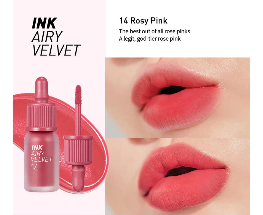 PERIPERA INK THE AIRY VELVET LIP TINT 4g #014 ROSY PINK