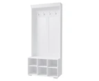 Shoe Cabinets Artiss Shoe Cabinet Storage Rack Bench Hall Tree Coat White 180Cm