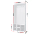 Shoe Cabinets Artiss Shoe Cabinet Storage Rack Bench Hall Tree Coat White 180Cm