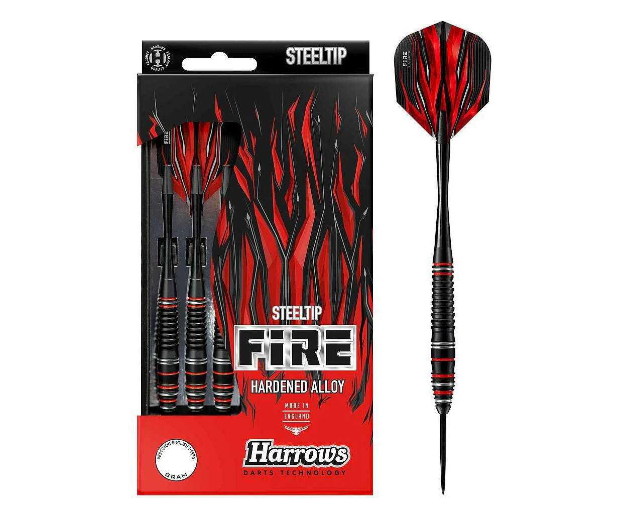 Harrows Fire High Grade Alloy Darts (Pack of 3) (Red/Black) - RD3170