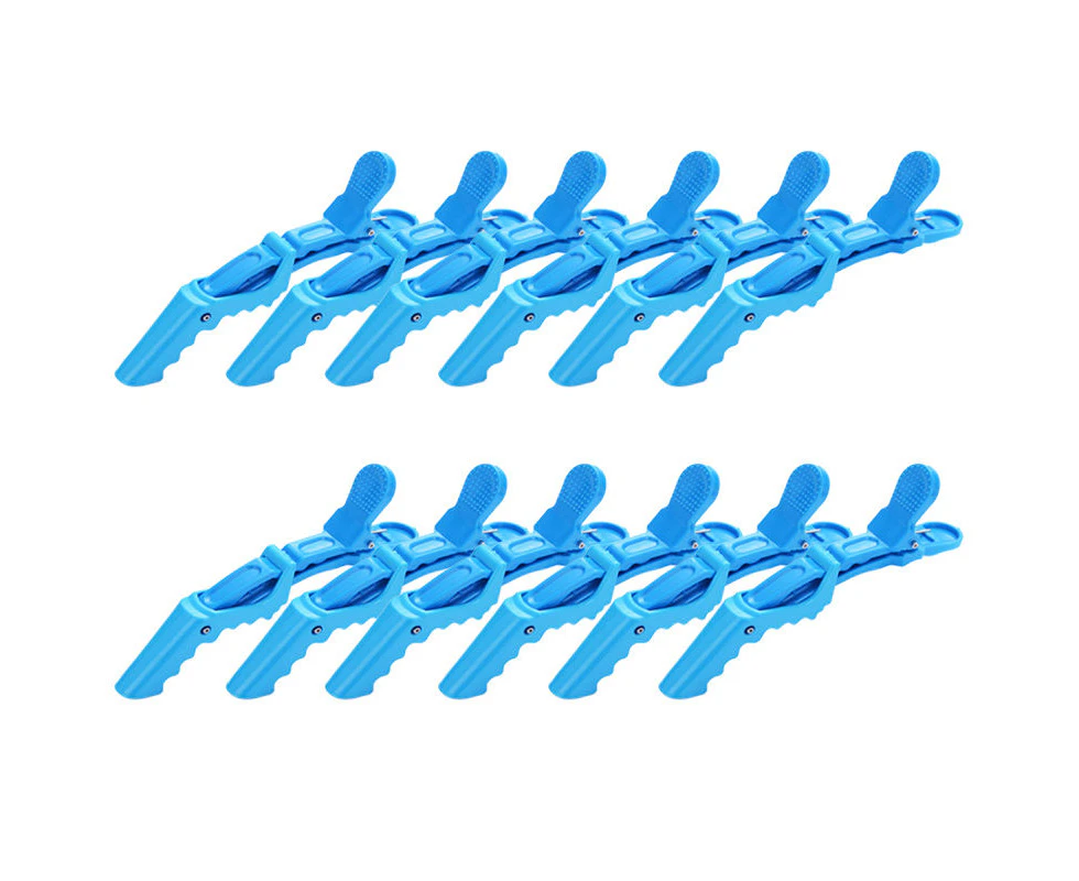 Daxstar 12 Pcs Women Styling Hairclip Durable Alligator Plastic Hair Sectioning Clips-Blue