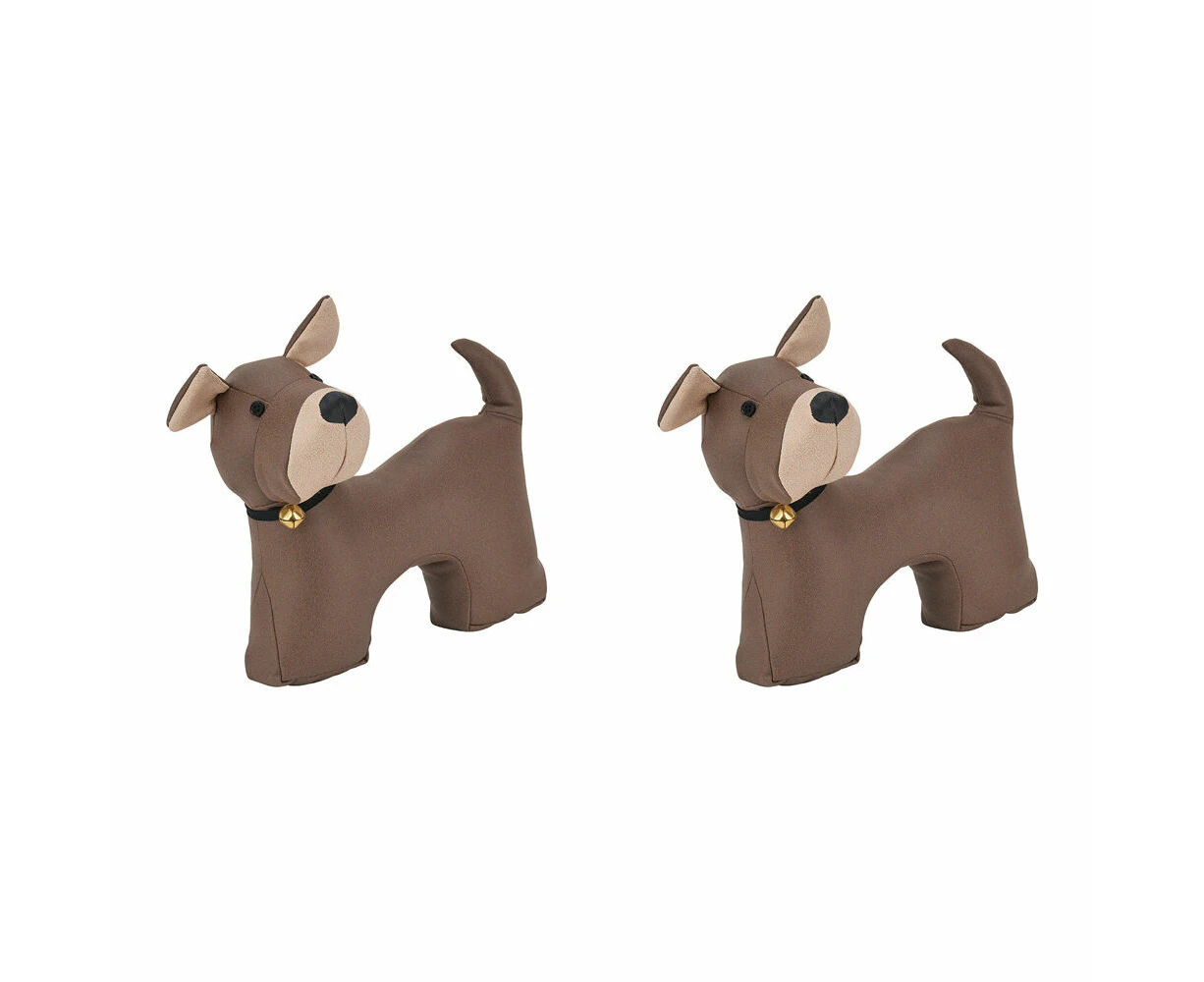 2PK Annabel Trends Animal Themed Doorstop 29x27cm Home/Room Decoration Brown Dog