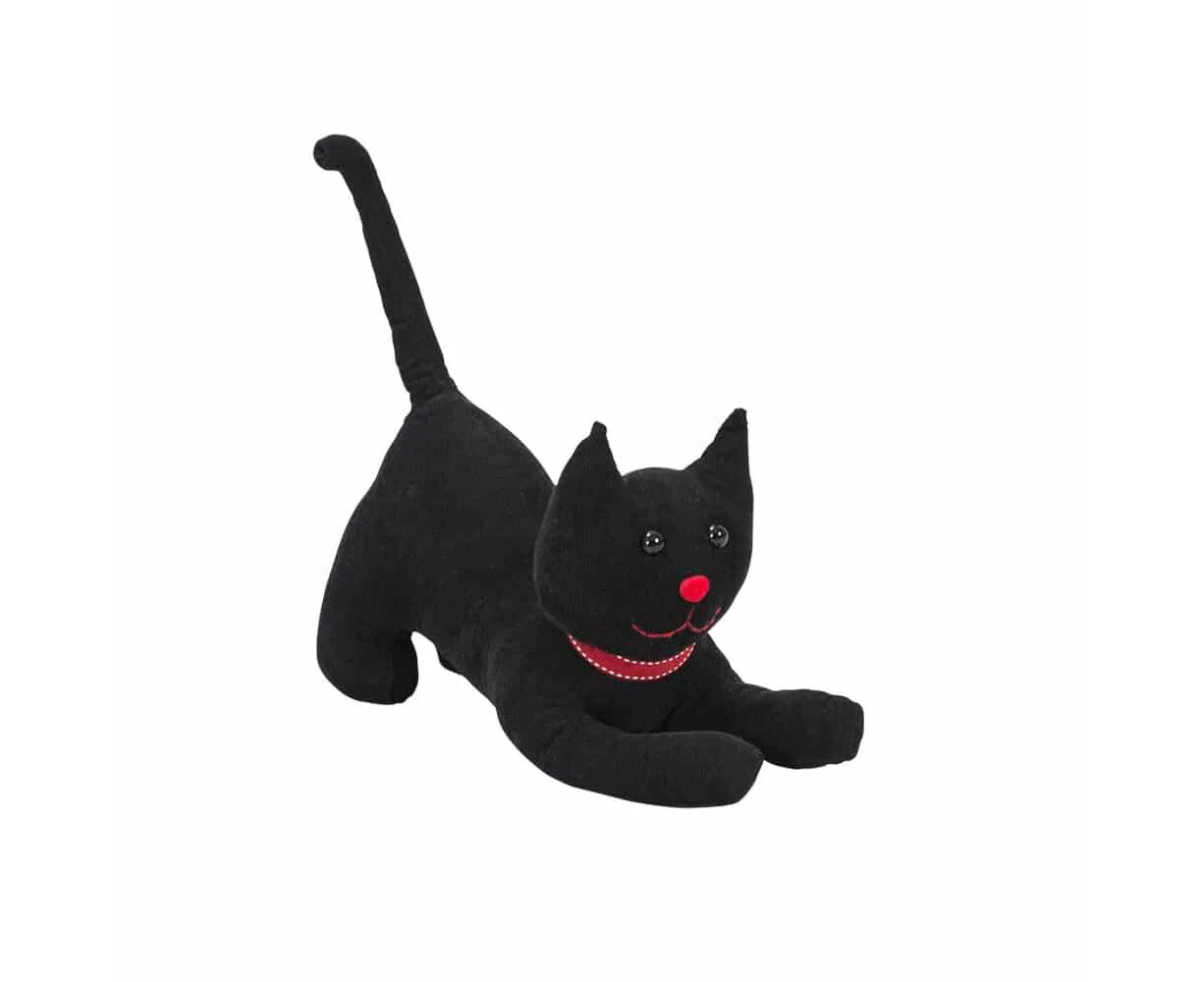 Annabel Trends Animal Doorstop 40x20cm Home/Room Decoration Cat Black Cord