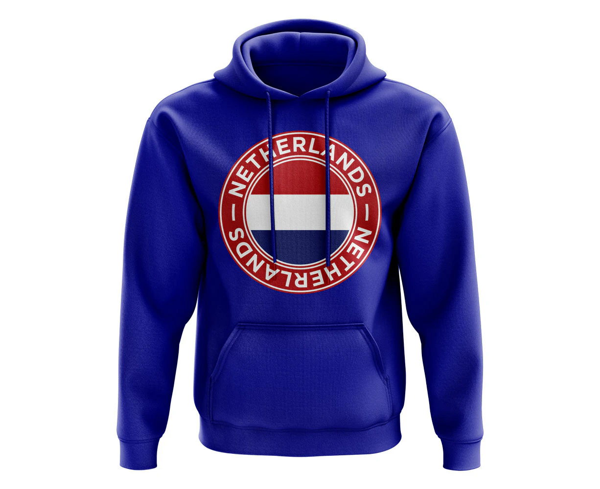 Netherlands Football Badge Hoodie (Royal)