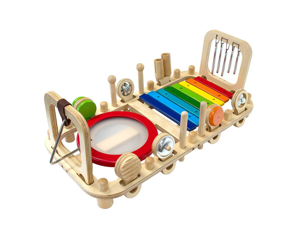 Im Toy Melody Mix Wooden 59cm Musical Instrument Wall Bench Kids Toy Set 3+