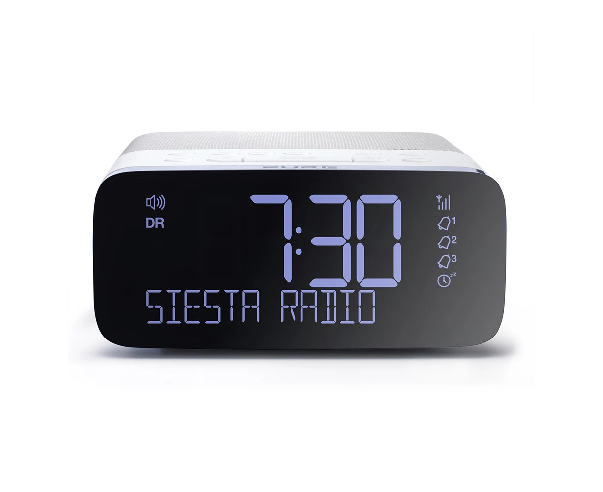 Pure Siesta Rise DAB/DAB+/FM Digital Radio w/Headphone Jack/Clock/USB Port SLV