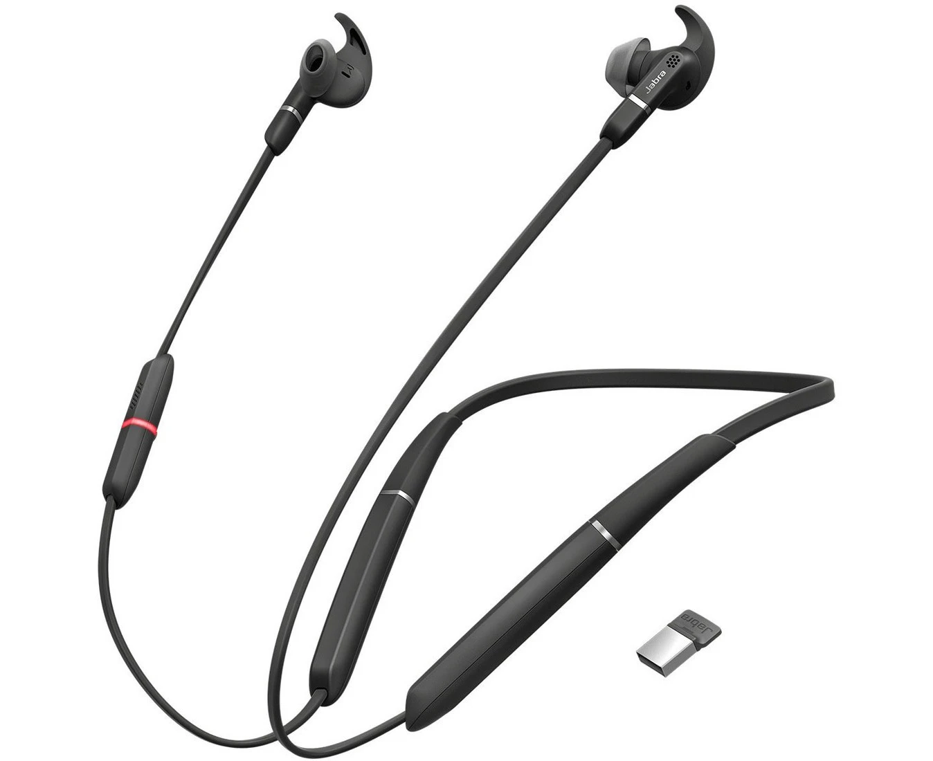 Jabra EVOLVE 65e UC Wireless Behind-the-neck, Earbud Stereo Earset - Binaural - In-ear - 3000 cm - Bluetooth - 20 Hz to 20 kHz - Noise Cancelling -